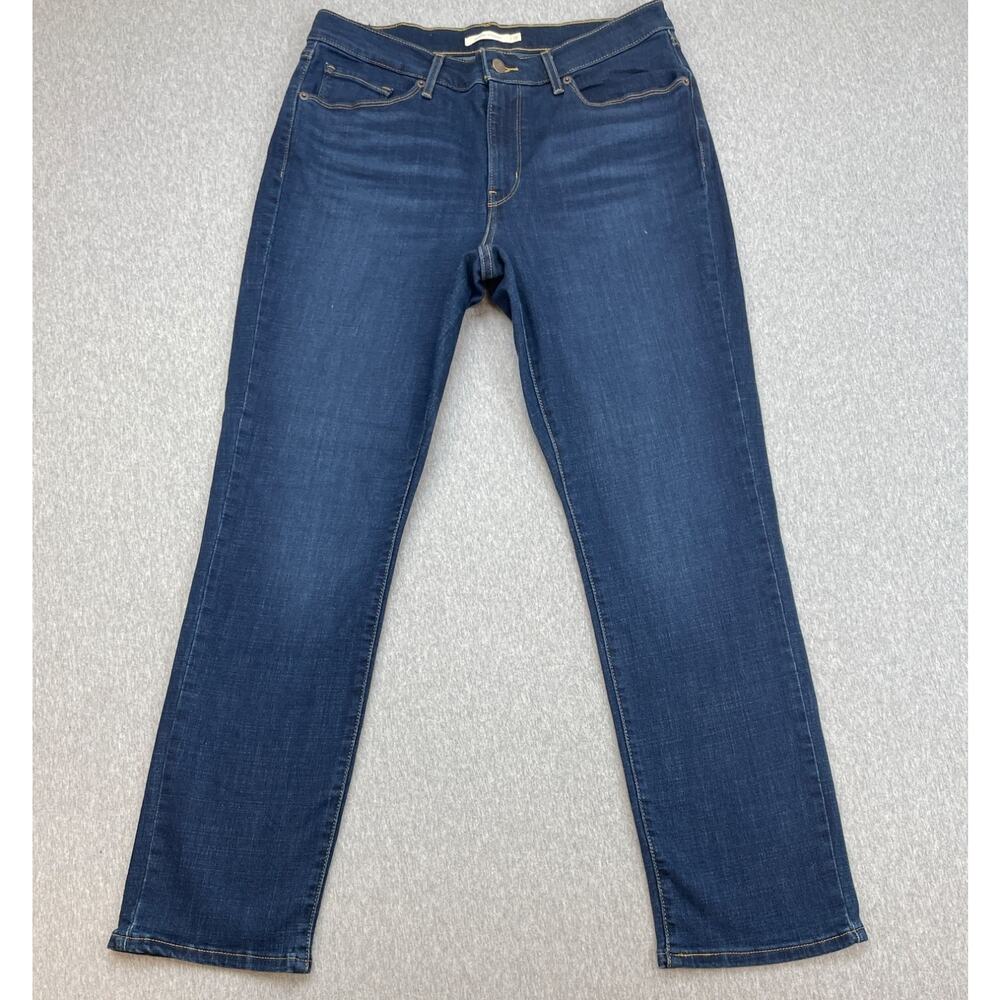 Levis Jeans Women 12M (31x30) Blue Denim Cotton Blend Stretch Classic Straight